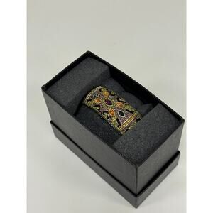 Heidi Daus Gold Gemstone Bangle Watch. WA459